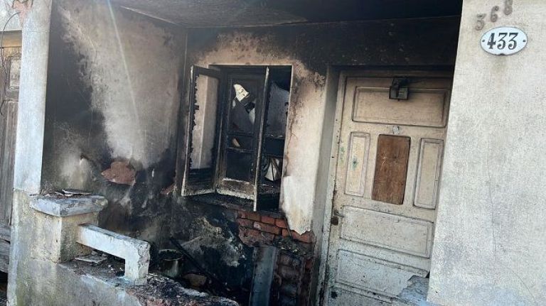Incendio habitacional en Balcarce al 400