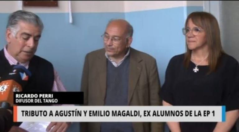 Colocaron una placa en honor a Agustín y Emilio Magaldi