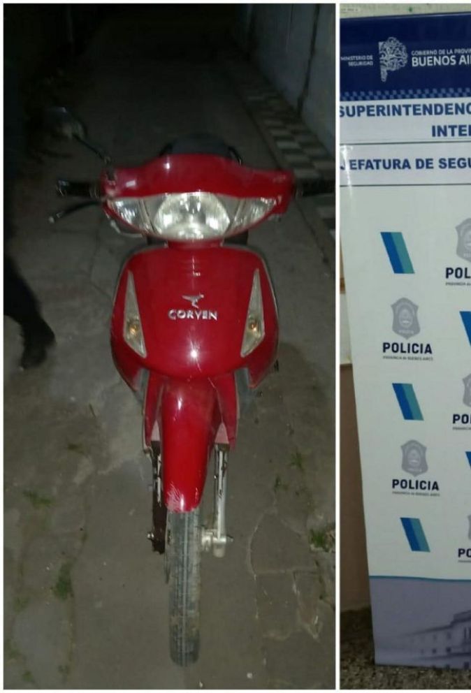 Aprehendido por circular en una moto robada
