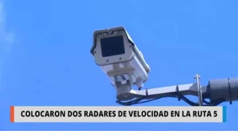 Se colocaron 2 cámaras con radar de velocidad en la Ruta Nacional Nº 5