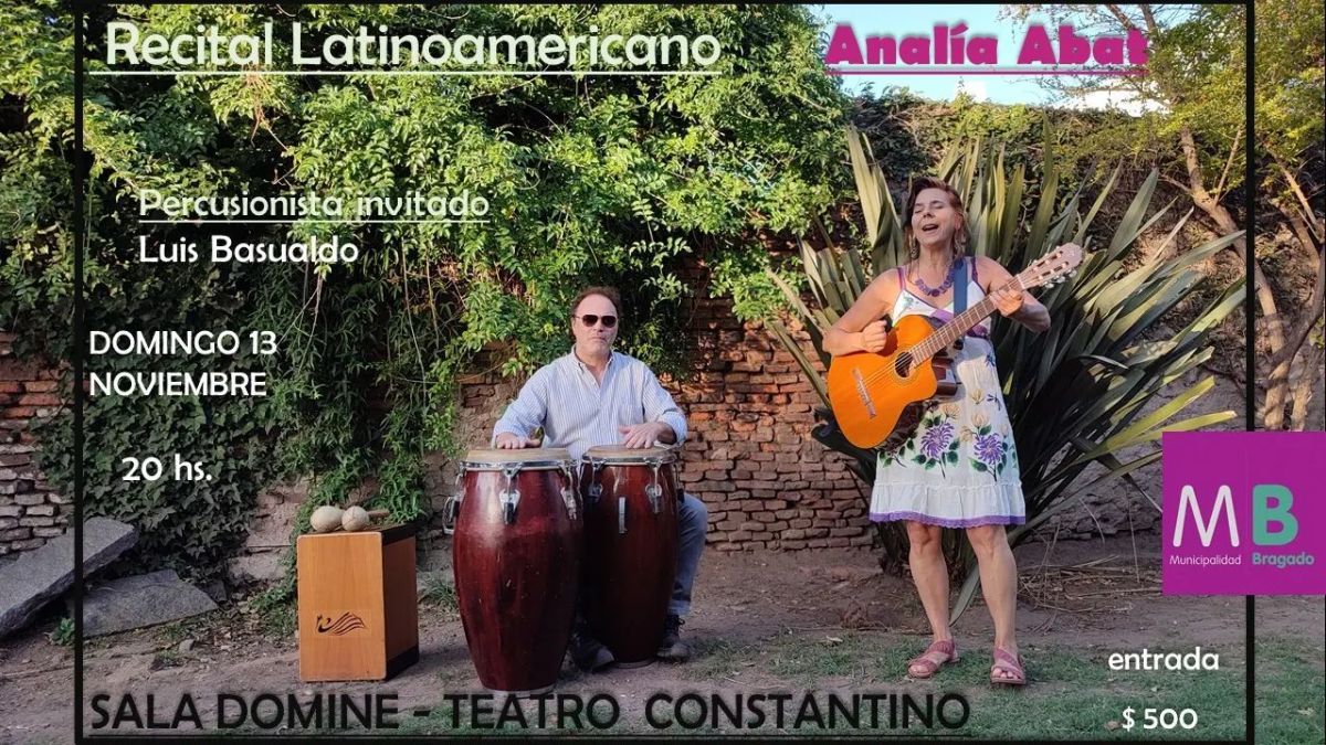 Analia Abat brindará un show de música latinoamericana