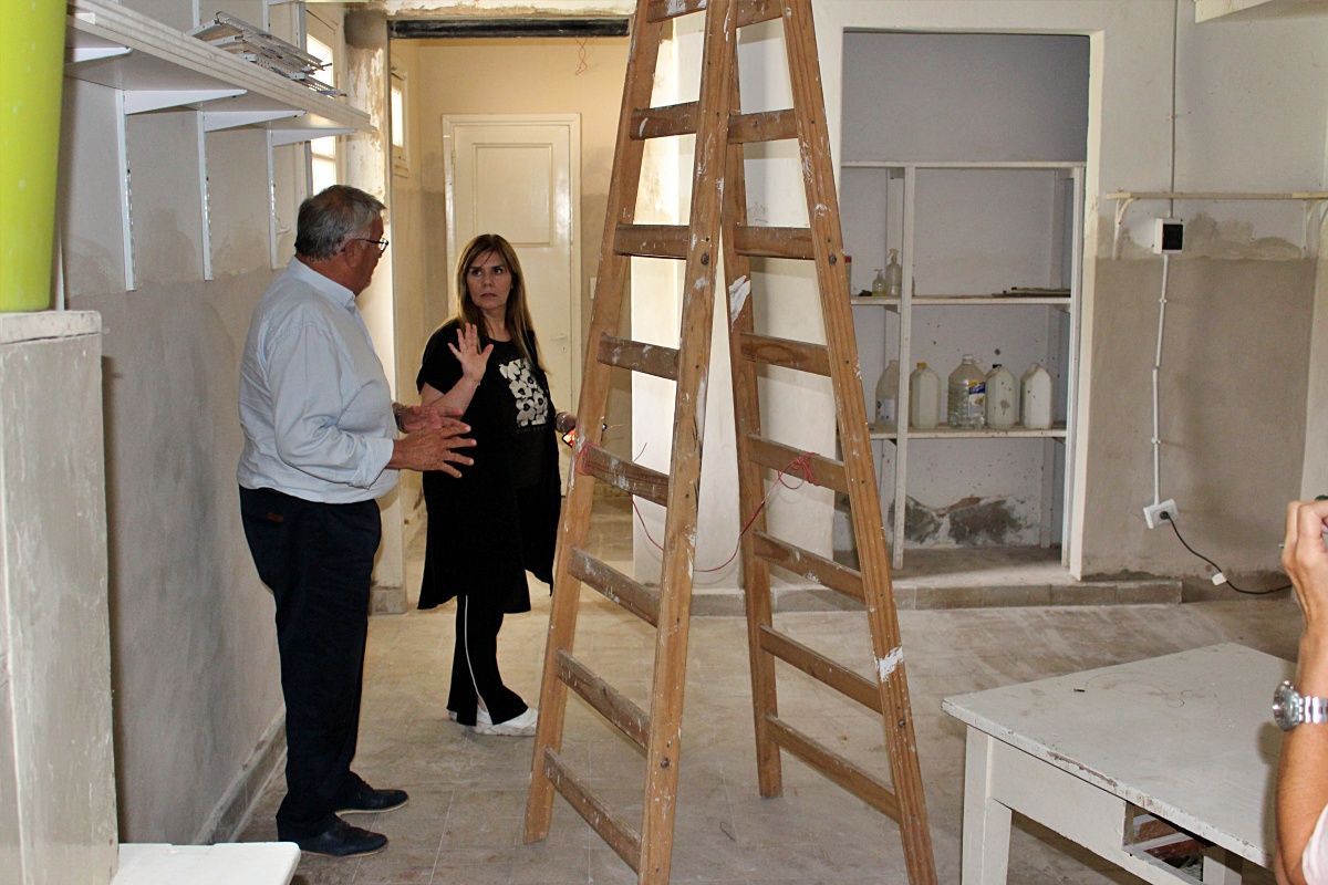 El Intendente Municipal recorrió las obras de la Escuela de Artes