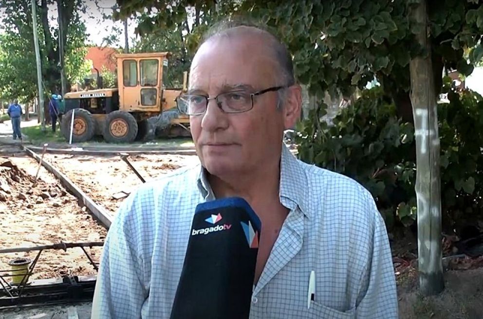 Avanza la obra de pavimentación de la calle Ferroviarios Argentinos
