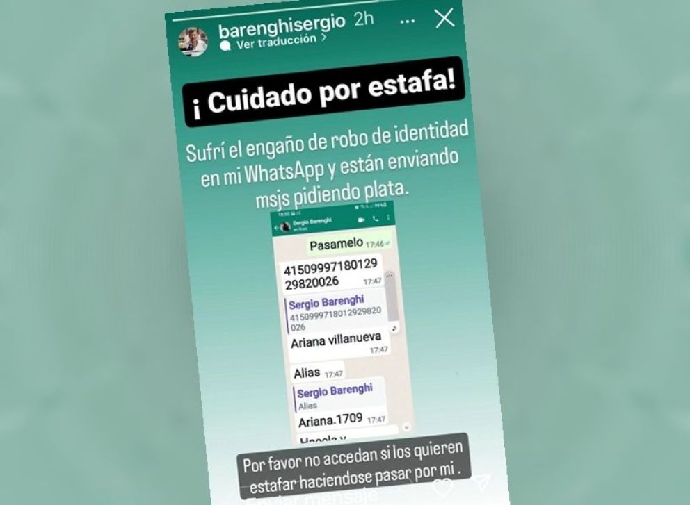 Robaron el WhatsApp de un dirigente político local y quisieron estafar a sus contactos