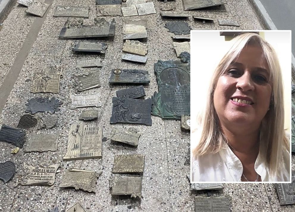 Entregan las placas sustraídas en el Cementerio Municipal