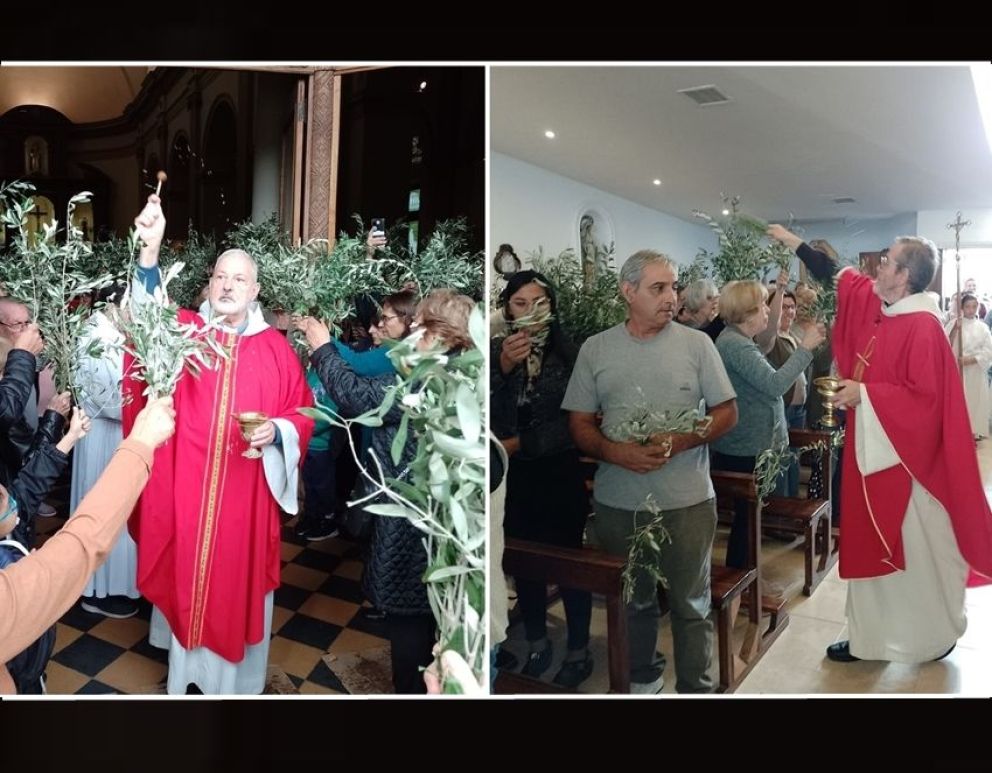 La lluvia no impidió las celebraciones por el Domingo de Ramos