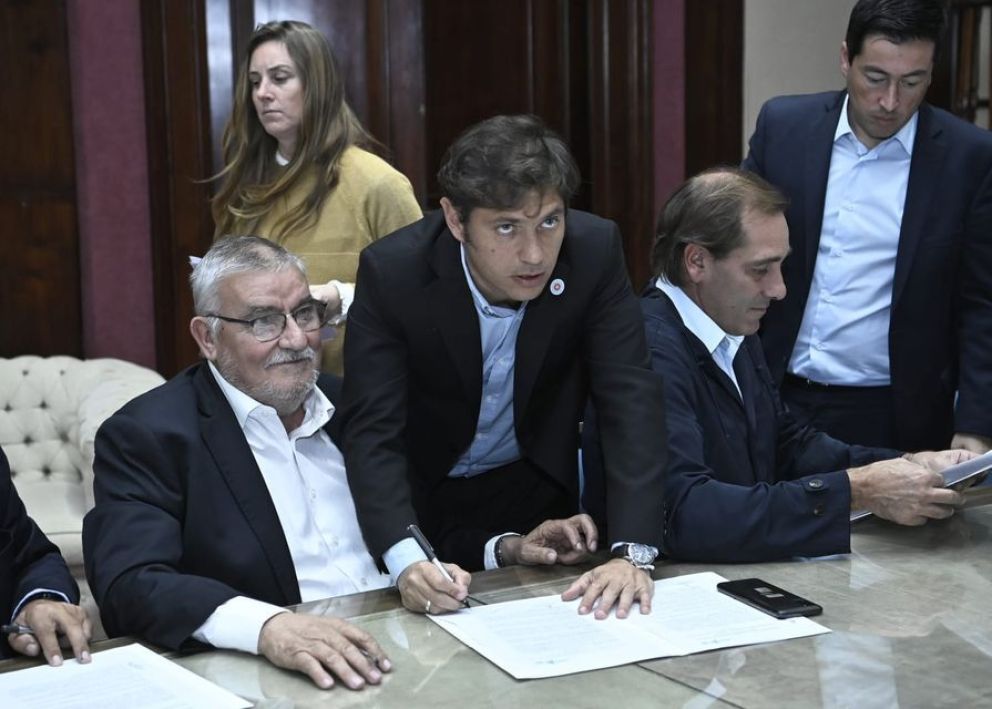 Entrevista con Gatica tras la firma de un convenio por 203 millones de pesos para Bragado