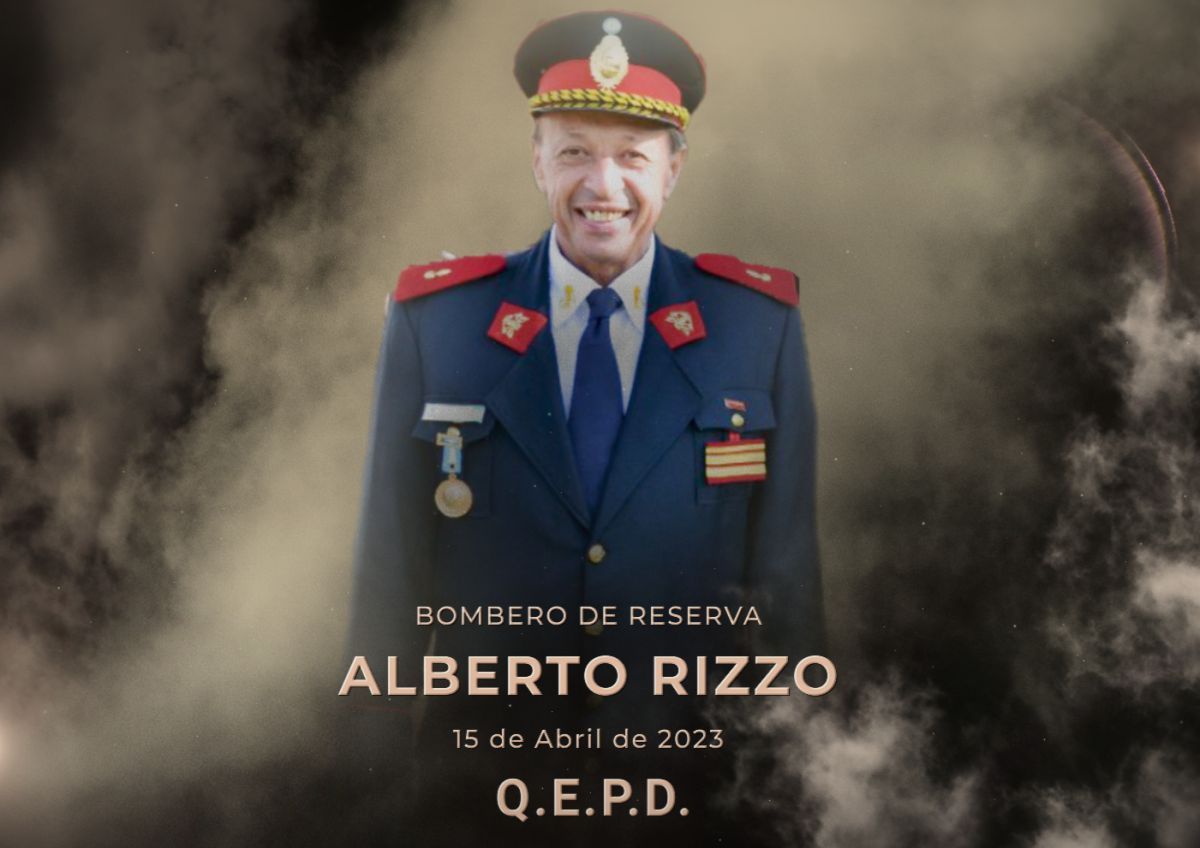 Dolor en Bomberos por el fallecimiento de Alberto Rizzo 
