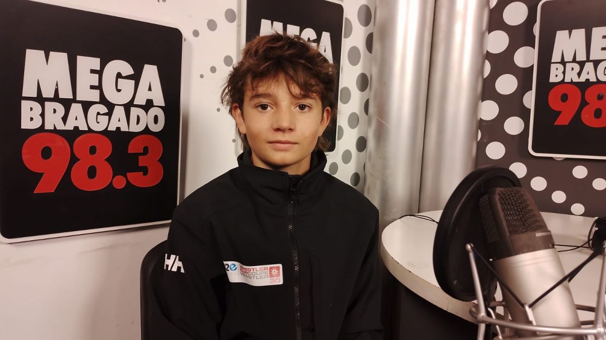 Marcial Quiroga representó a la Argentina en una competencia de esqui en Canadá