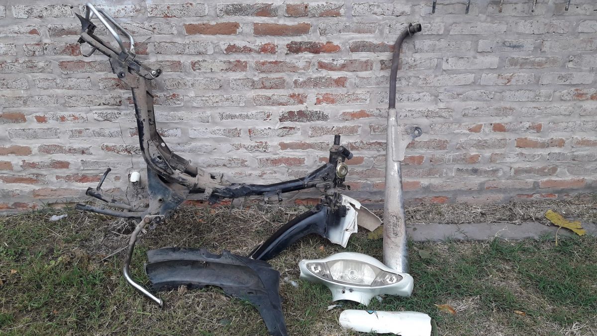 El descargo de la víctima del robo de la moto que apareció desguazada