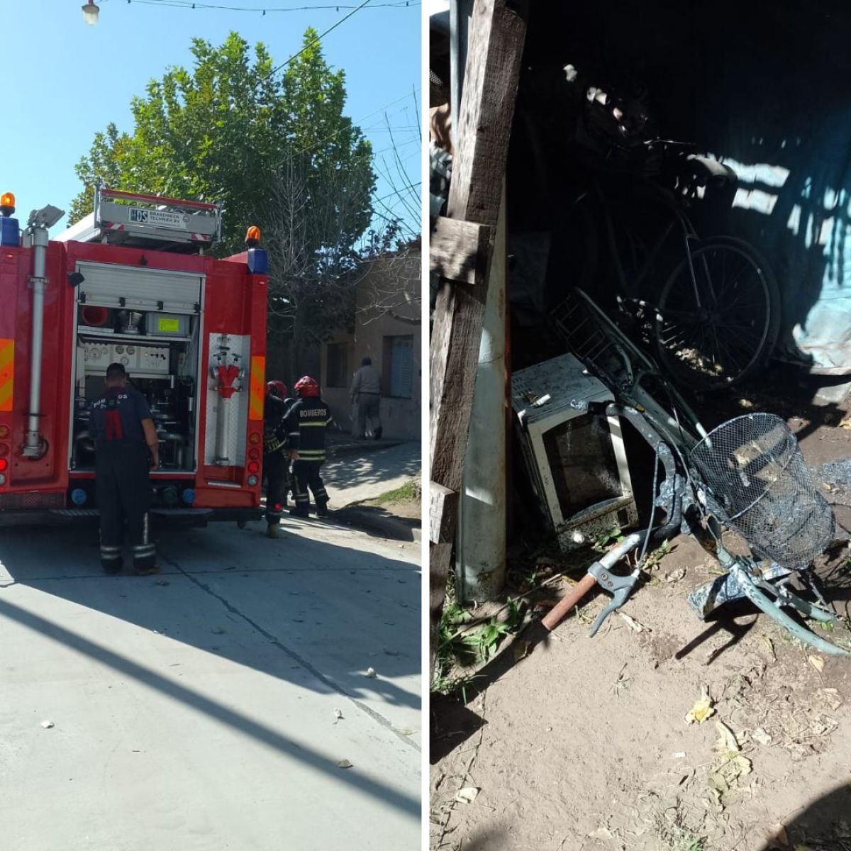Incendio por la quema de basura afectó a una vivienda vecina