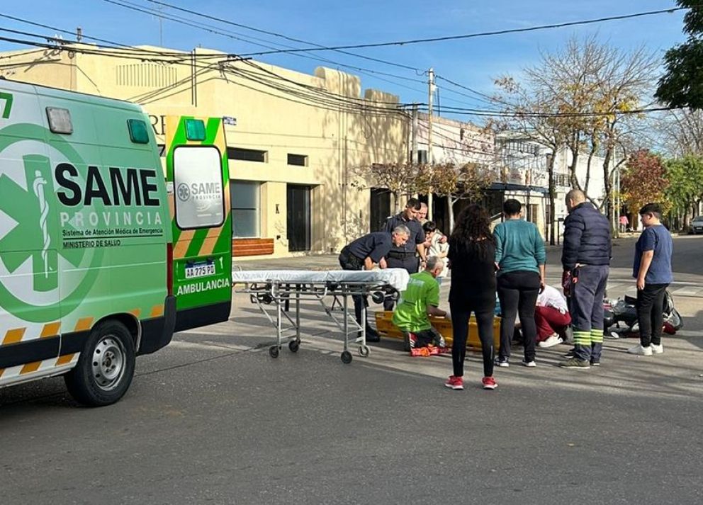 Accidente de tránsito en pleno centro: Rivadavia y Brown