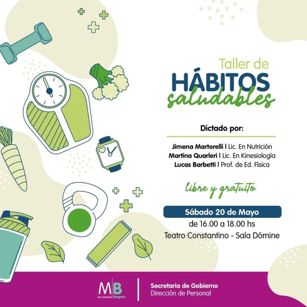 Taller sobre Hábitos Saludables, organiza la Municipalidad 