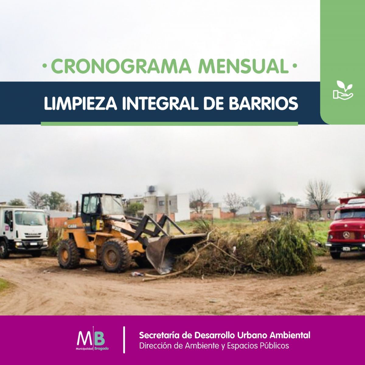 Cronograma de limpieza integral de barrios del mes de junio