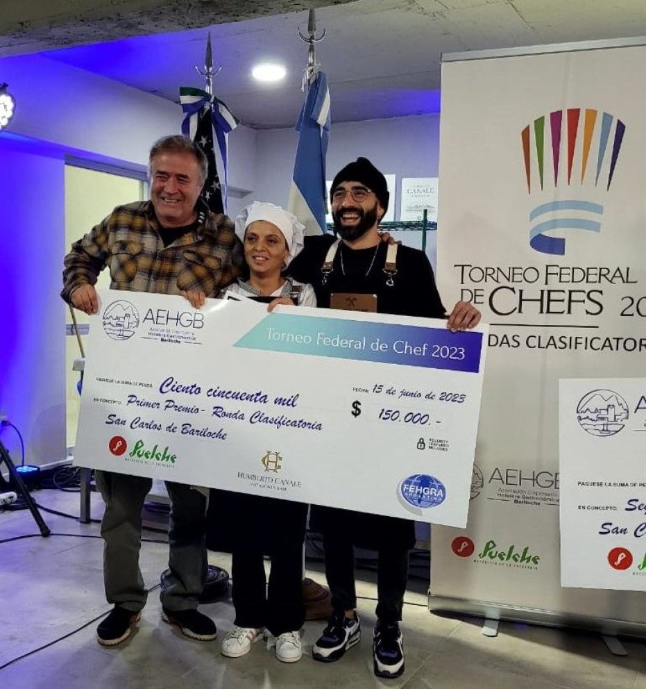 Agustín Aliano logró el primer puesto en el Torneo Federal de Chef en Bariloche